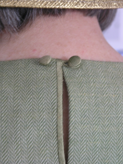 Silk Button Neckline